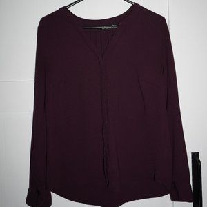 Apt. 9 Purple Long Sleeve Blouse